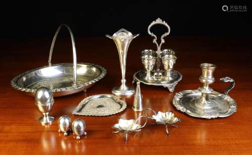 A Group of Decorative Silver Plated Wares: A Pretty Edwardia...