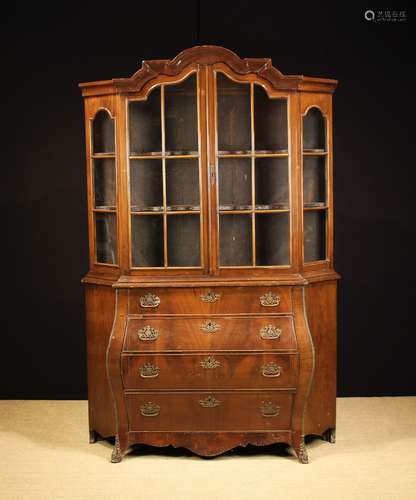 A Late 19th Century Dutch Vitrine Cabinet.