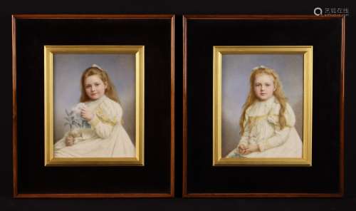 A Pair of Fine Quality Victorian Signed Elliott & Fry hand-t...