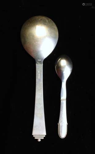 Two Danish Silver Spoons by Georg Jensen.