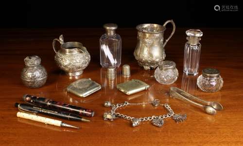A Group of Miscellaneous Bijouterie: A Victorian silver chri...