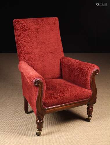 A William IV Upholstered Armchair.