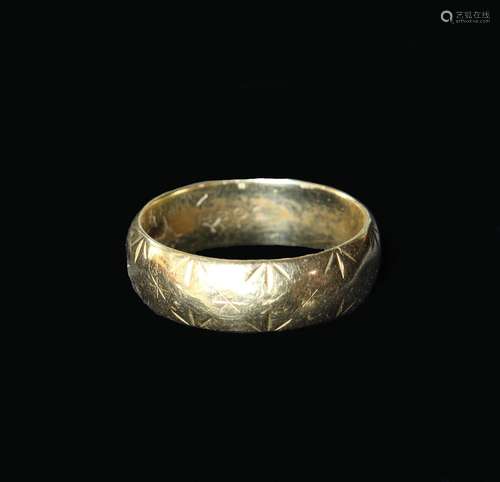 An Attractive Lady's 9ct Yellow Gold Wedding Band, possibly ...