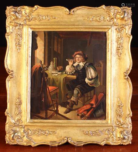 A 19th Century Oil on Copper: A 16th Century Interior Scene ...