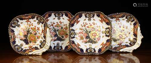 Two Pairs of Royal Crown Derby 'Kings' Pattern Imari Serving...