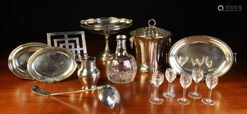 A Group of Silver Plated Wares: An Austrian-made Decanter Co...