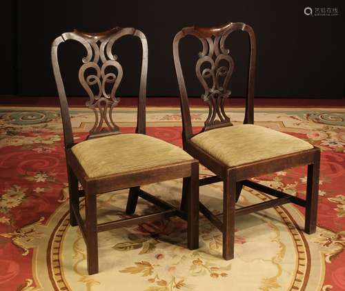 A Pair of Georgian Mahogany Dining Chairs.