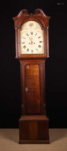 A 19th Century Oak Eight Day Longcase Clock.