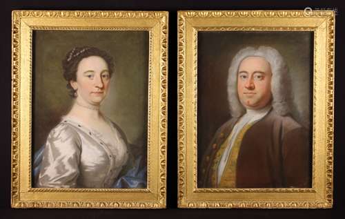 A Pair of 18th Century Pastel Portraits Circa 1728-38.