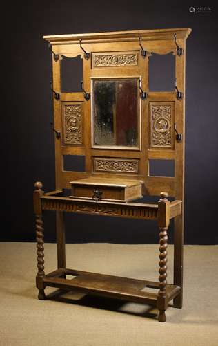 A Victorian Mid-Oak Hallstand.