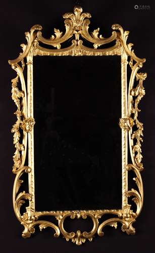 A 19th Century Carved Giltwood Wall Mirror.