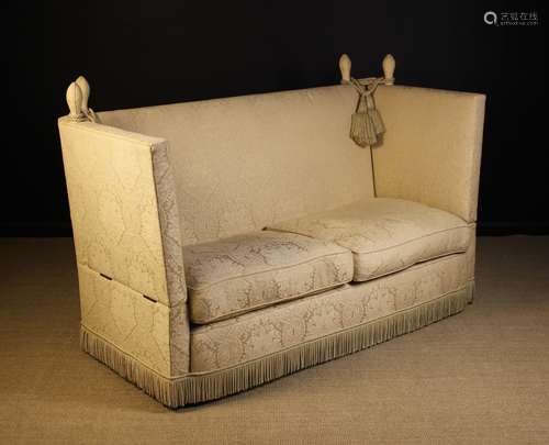 A Cream Knowle Settee.