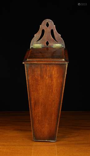 A 19th Century Mahogany Wall Mounted Taper/Candle Box with p...