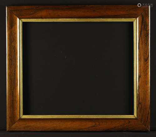 A 19th Century Moulded Rosewood Picture Frame with gilt slip...