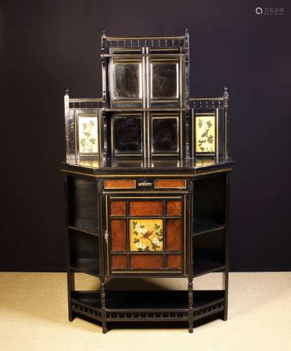 A Late 19th Century Aesthetic Movement Ebonised Sideboard wi...