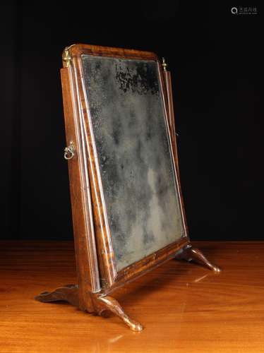 A Georgian Walnut Dressing Mirror.