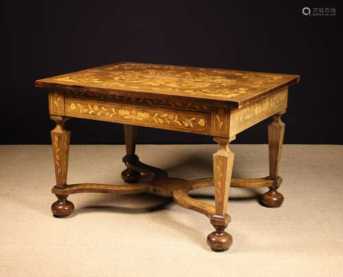 A 19th Century Dutch Walnut & Marquetry Centre Table inlaid ...