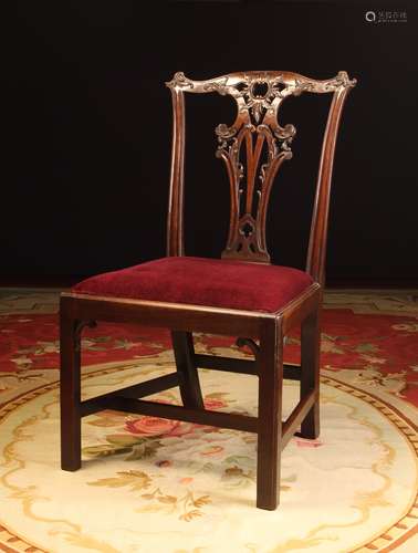 A Fine Quality Carved Mahogany Dining Chair, probably by Tho...