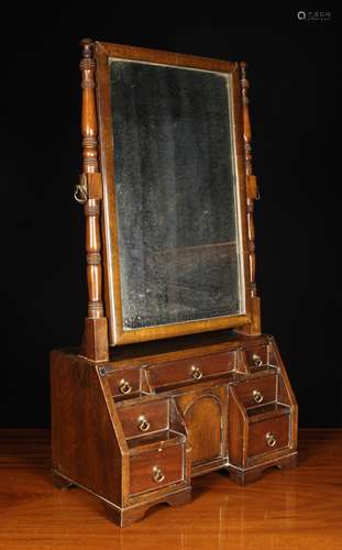 A Late Georgian Mahogany 'Waterfall' Dressing Mirror.