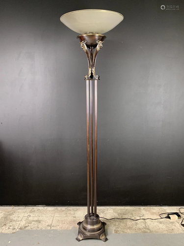 Frederick Cooper Brass Rams Head Floor Lamp