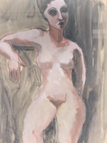 Ghitta Caiserman-roth, Paint On Paper, Female Nude