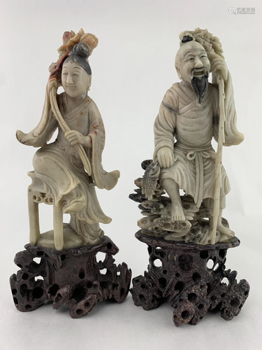 Lot of Chinese Carved Stone Figures