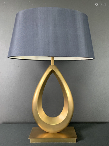 Modernist Brass Tear Drop Lamp