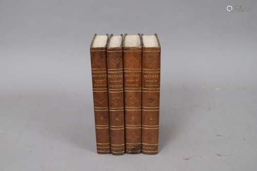 ŒUVRES de MARMONTEL 4 volumes reliés. XIXème
