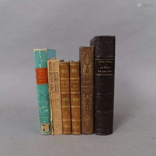 LOT de 6 volumes dont un broché HISTOIRE de Belgique et SCIE...