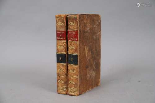 PLUTARQUE 1835 2 volumes reliés.