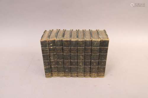 ŒUVRES d’Alexandre DUVAL. Paris 1822, 9 volumes reliés.