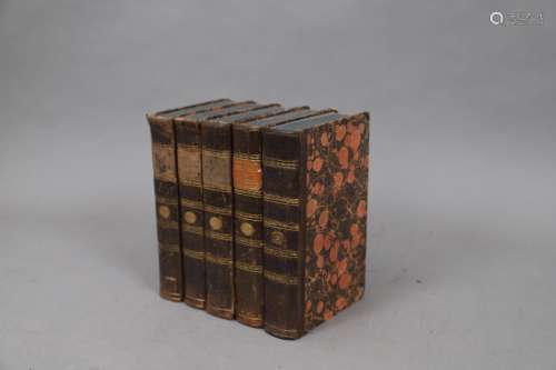 ŒUVRES de DELILLE Bruxelles 1817 5 volumes reliés.