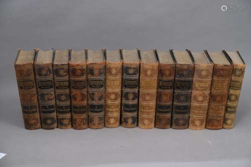 OUVRAGE RELIGIEUX en Allemand 1884 13 volumes reliés.