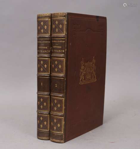 HISTOIRE de FRANCE par Bordier et Charton Paris 1875, 2 volu...