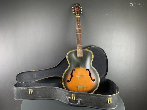 Vintage 1960s Harmony Arch Top Acoustic Guitar