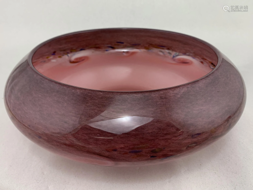 Signed Strathearn Scottish Art Glass Bowl