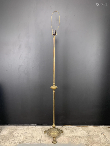 Antique Lions Paw Floor Lamp