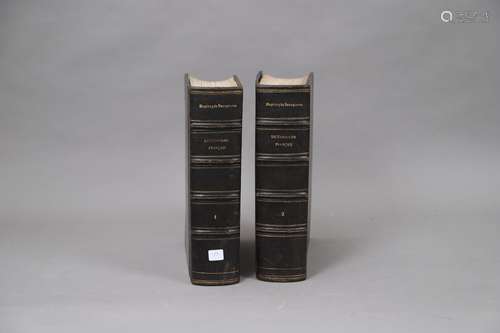 DICTIONNAIRE FRANÇAIS 1884 2 volumes reliés.