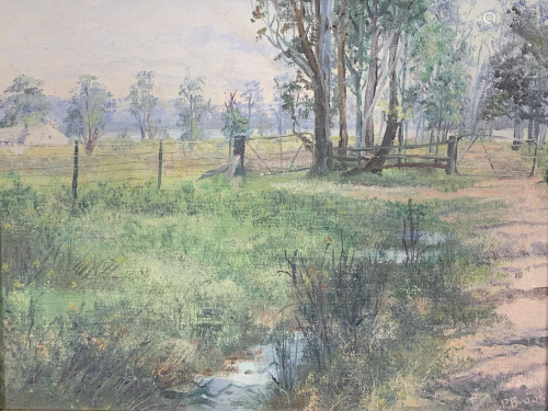 Phyllis Brooks, Oil On Canvas, Lake Leake