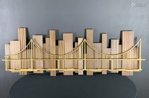 1969 Mid Century Syroco Cityscape Wall Art