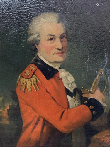 J. A. Wilson, Oil On Canvas, Portrait Of Admiral