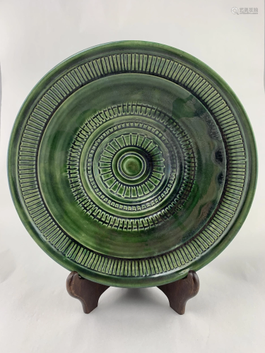 Vintage Van Briggle Green Glazed Bowl