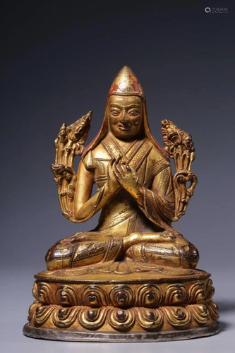 Chinese Gilt Bronze Buddha