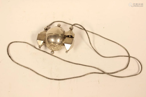 Silver Container Pendant Necklace