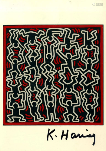 KEITH HARING - Untitled 1986 - Color offset lithograph