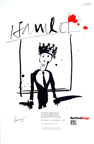 JEAN-MICHEL BASQUIAT - Hamlet - Color lithograph