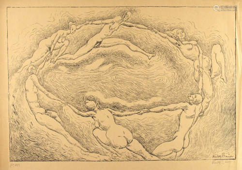 RUDOLF BAUER - Circle of Life - Original lithograph