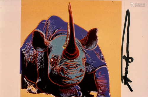 ANDY WARHOL - Black Rhinoceros - Original color