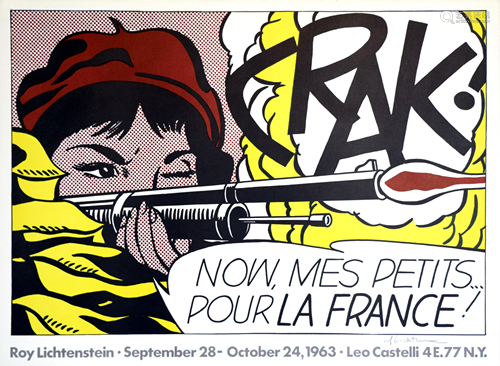 ROY LICHTENSTEIN - Crak! - Original color offset