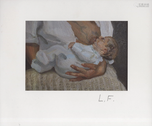 LUCIAN FREUD - Esther and Albie - Color offset